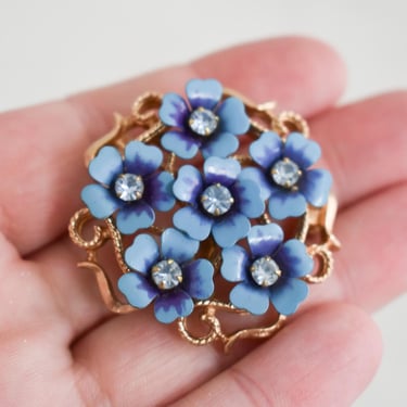 Vintage Avon Forget-Me-Not Floral Brooch 