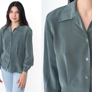 Vintage Button Up/ Vintage Liz Claiborne/ Linen Shirt