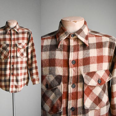 Vintage Brown Plaid LL Bean Flannel Shirt 