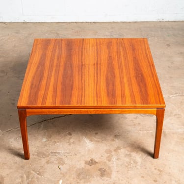 Mid Century Danish Modern Table Dux Solid Teak Sweden Square Cube Side End Wood