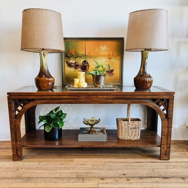 Vintage Arch + Lattice Console Table