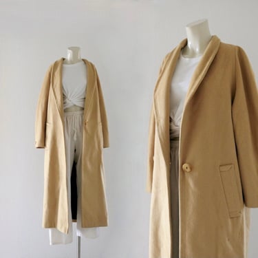 marigold wool trench jacket - s 