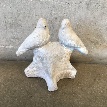 Vintage Cement Love Birds