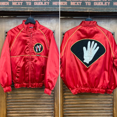 Vintage 1980’s -Deadstock- Michael Jackson New Wave Moonwalk Glove Bomber Jacket, 80’s Vintage Clothing 