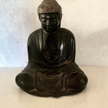 Vintage Cast Iron Seated Buddha 