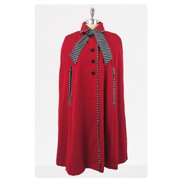 vintage 50's cape coat (Size: One size)