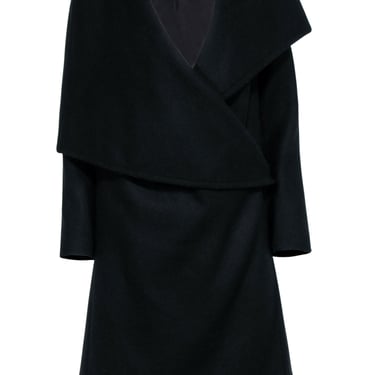 Oak - Black Wool Coat w/ Oversized Collar Sz XS