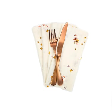 Petite Floral Cloth Napkins, Set of 4 Fall Cloth Napkins 