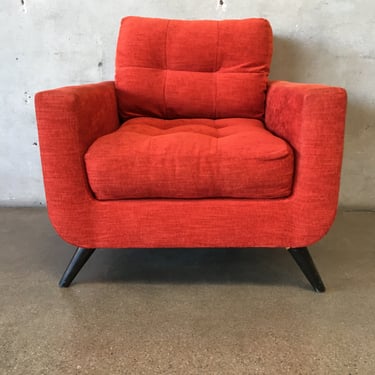Red Mid Century Style Arm Chair