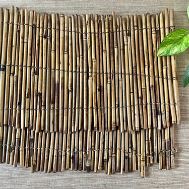 Vintage Bamboo Placemats - Rustic Bamboo Stalk Placemats - Set of Two - Boho Decor - Tropical Table Decor 