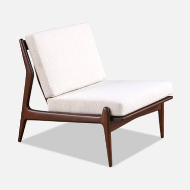 Danish Modern Armless Lounge Chair by Ib Kofod-Larsen