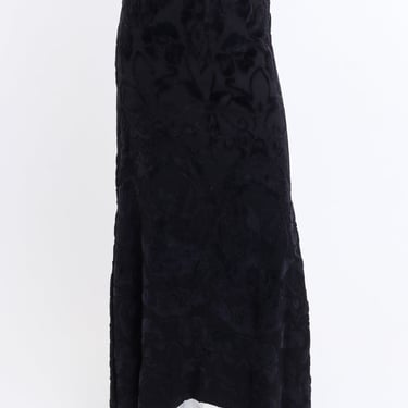 1994 F/W Velvet Jacquard Maxi Skirt