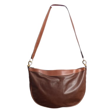 1970s Brown Leather Shoulder Bag