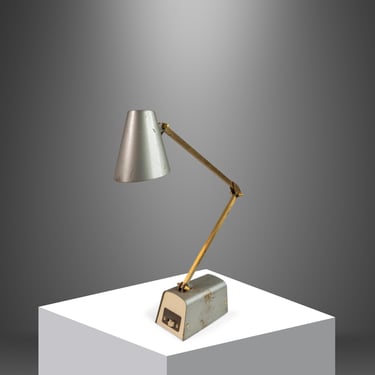 Rare Mid-Century Modern Model 3165 Industrial Tensor Desk Lamp by Dazor, USA, c. 1960's 