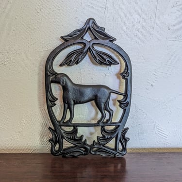 Vintage MMA Black Dog Trivet 