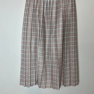 plus size pink plaid tartan skirt / plus size vintage 50s 60s skirt / plus size 90s preppy schoolgirl retro skirt / size 18 size 20 size 22 