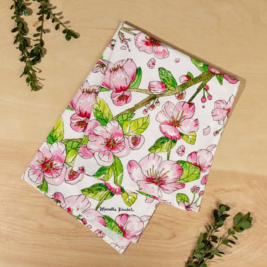 Cherry Blossom 100% Cotton Kitchen Towel