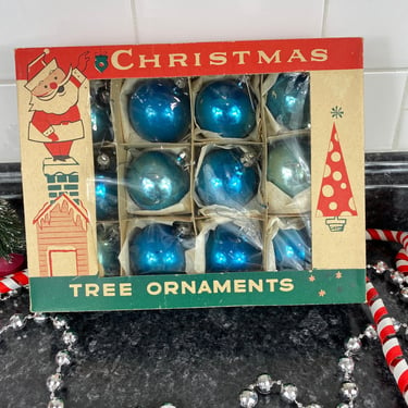 Vintage Fantasia Polish Christmas Tree Ornaments, One Dozen Blue 2