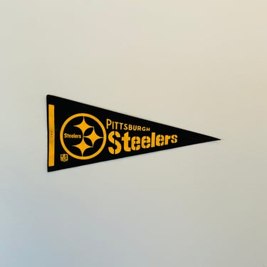 Vintage Small Pittsburgh Steelers 12 Inch NFL Pennant 