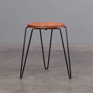 Florence Knoll Hairpin Stacking Table Mid Century Modern Stool or Side Table 