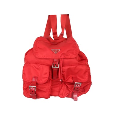 Prada Red Nylon Backpack