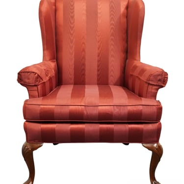 HIGHLAND HOUSE Traditional Style Red Upholstered Accent Wingback Arm Chair 