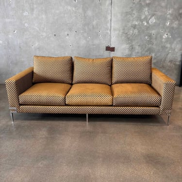 Authentic Thayer Coggin Manolo Sofa by Milo Baughman w/Velvet Upholstery