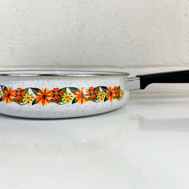 Enamel Cookware Set // Vintage Floral Pots and Pans Kitsch 