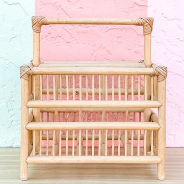 Rattan Grid Magazine Rack | Palm Beach Regency - Lake Park, FL | ATTIC