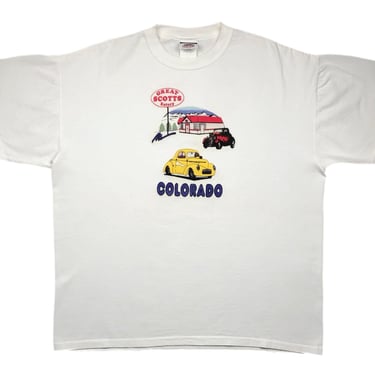 Vintage 90s “Great Scotts Eatery” Restaurant Colorado Old School Car Graphic T-Shirt Size Large 