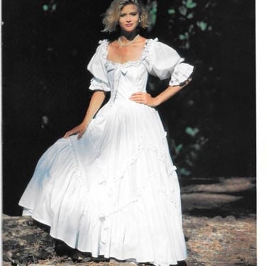 LAURA ASHLEY Wedding Dress SIZE 16 with Original Underskirt Hoop Bridal Collection Romantic Wedding Dress White Dress Cottagecore Country 