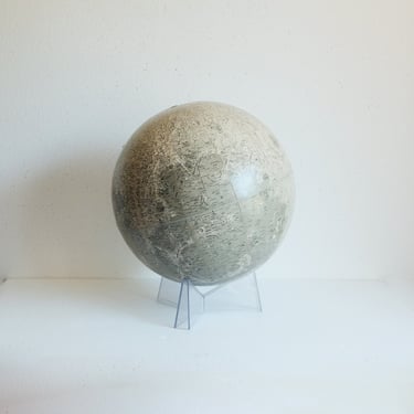Vintage Rand Mcnally Moon Globe with Clear base 