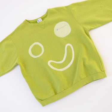 Smiley Sweatshirt in Lime