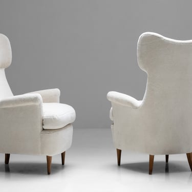 Pair of Modern Wingback Chairs