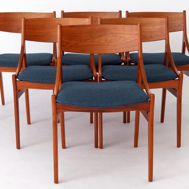 Set of 6 Vestervig Eriksen Teak Dining Chairs - 1960s Danish Vintage Design 