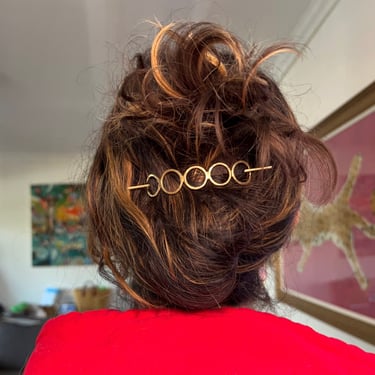 Circles Hair Pin in Brass 