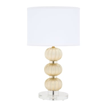 Single Murano Glass Lamp with Lucite Base