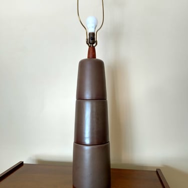 Mid Century Gordon Martz Tootsie Roll Table Lamp 