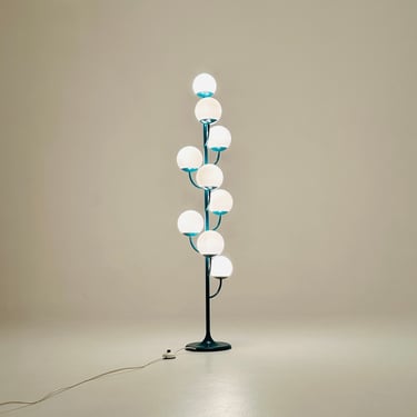 Mid century iconic 9-light floor lamp from Kaiser Leuchten,Germany  1970s 