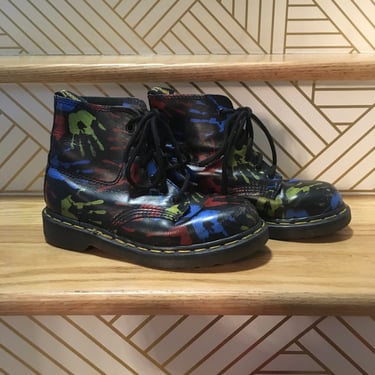 Vintage 1990s Dr. Martens Boots 90s Handprint Docs | Created and