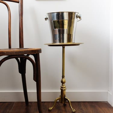 midcentury english brass claw foot occasional table