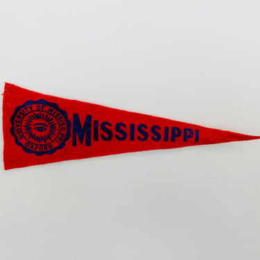 Vintage University of Mississippi Mini 9 inch Pennant 