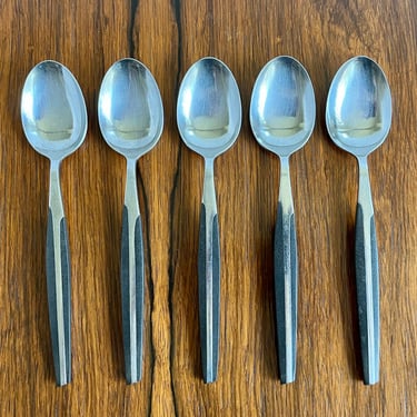 Vintage Eldan (ELD2) Black Soup Spoons - Set of 5 