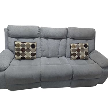 Gray 3-Seat Double Recliner