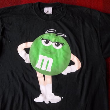 Vintage T-shirt M&Ms Candy Bar Ms. Green Chocolate sz XL 