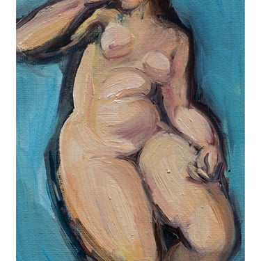 Archival Print-Giclee-Original Painting-Figure Study-Fine Art Nude-Female Nude-Figure Drawing-Impressionist-Figurative-Woman-Painterly-Nude 
