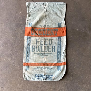 Vintage Occident Feed Builder 100 lbs Sack Minneapolis, MN 