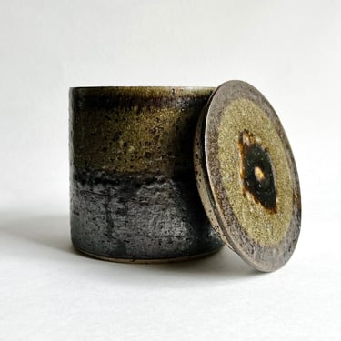 Tony Gant Modernist Studio Pottery Canister Jar, Vintage British Minimalist MCM 