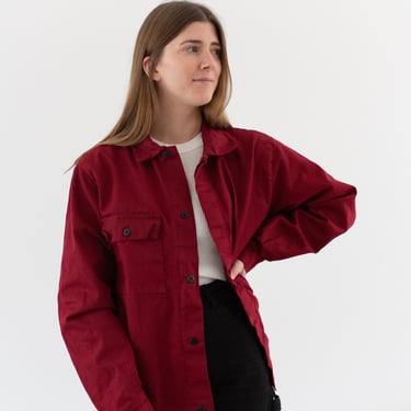 Vintage Berry Single Pocket Work Jacket | Red Unisex Workwear | Made in Italy | IT339 | M | 