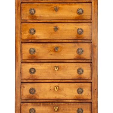 Louis XVI Style Fruitwood Tall Dresser Semainier